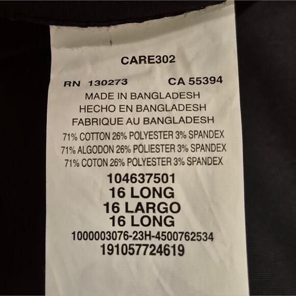 NWT | Lee | Black Straight Leg Pants | Size 16 TALL - Picture 6 of 10